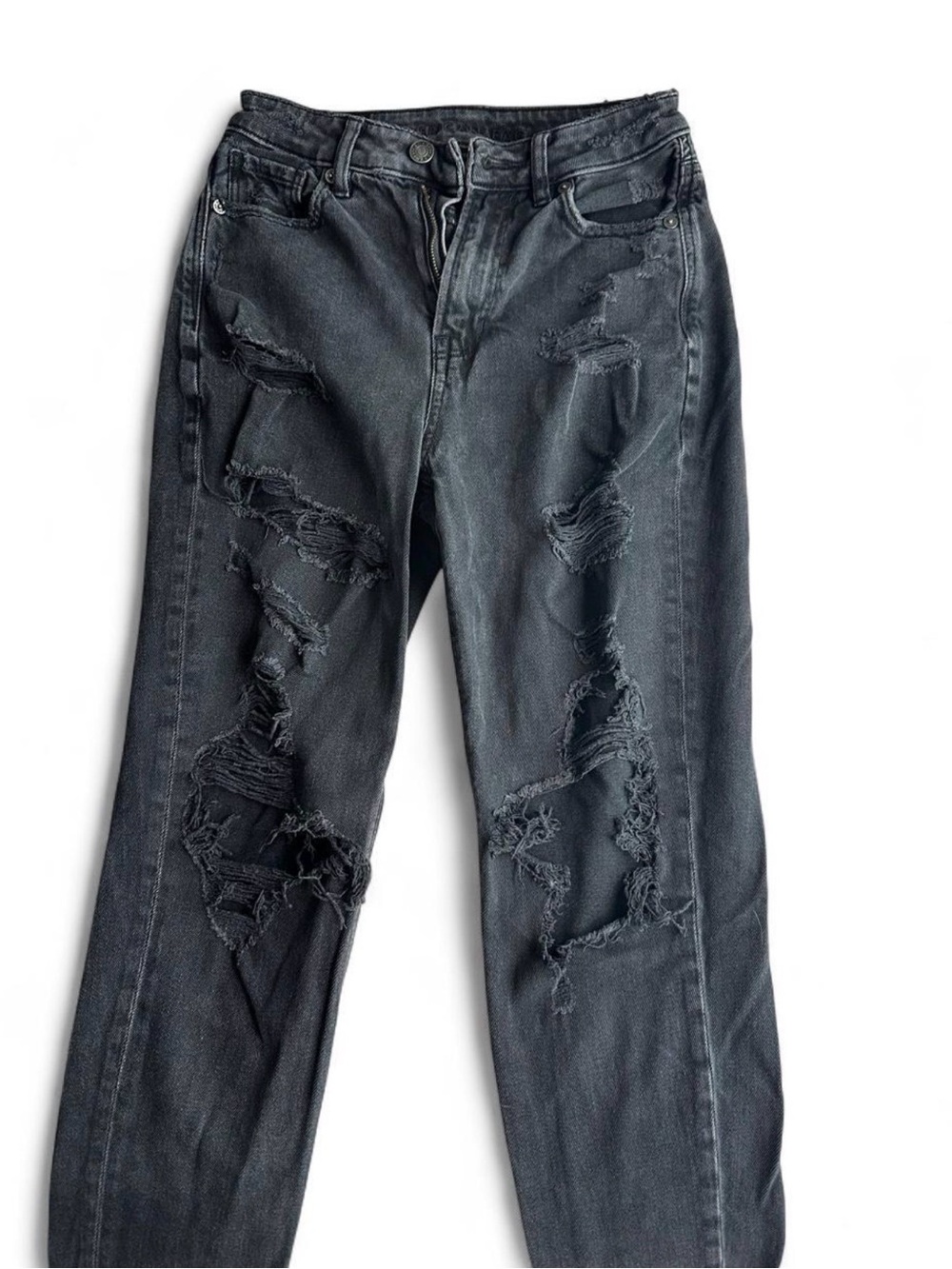 American Eagle Distressed Black Ripped Jeans